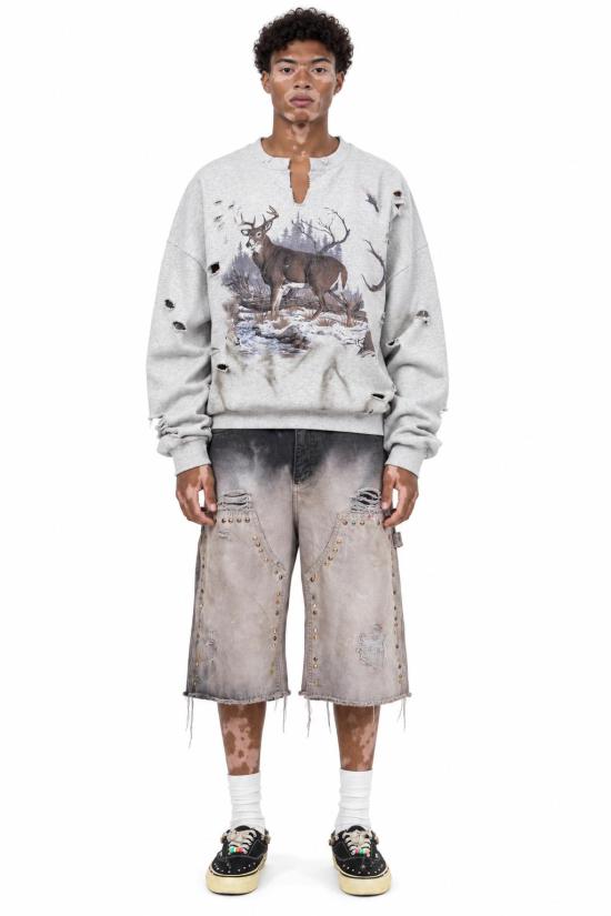 26FW WALD 스웨터 WALD GRAPHICSWEAT GRY - OTHER BRANDS