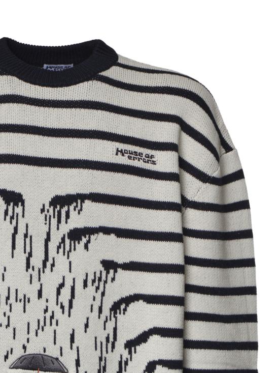 26FW 하우스 오브 에러스 스웨터 HEFW26SW03012 0701 CREAM BLACK - HOUSE OF ERRORS