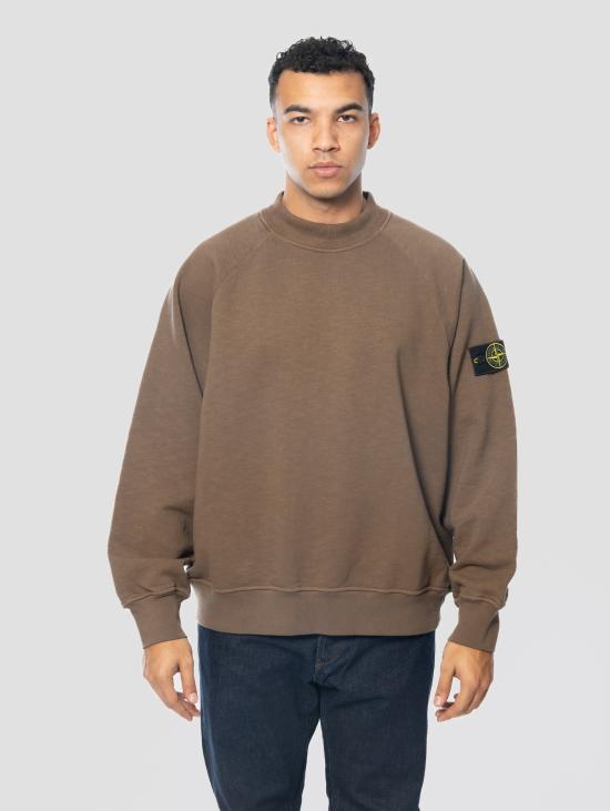 26FW 스톤 아일랜드 긴팔 티셔츠 Cotone Marrone의 Felpa Gircollo Tubolare