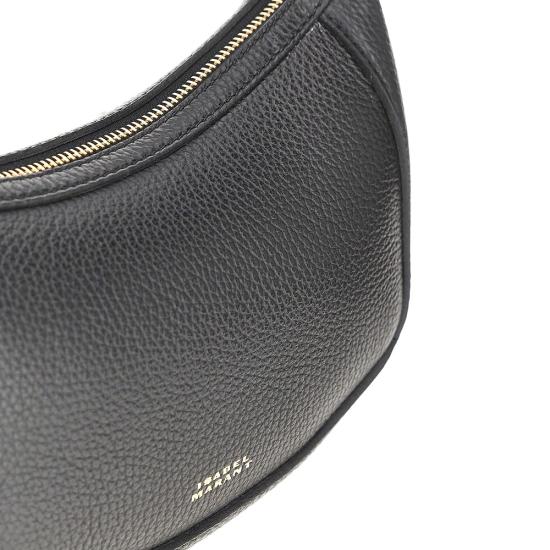 26FW 이자벨마랑 오스칸 문 풀 그레인 레더 스터드 바게트 숄더백 PP0003FAD1C04M Black - ISABEL MARANT