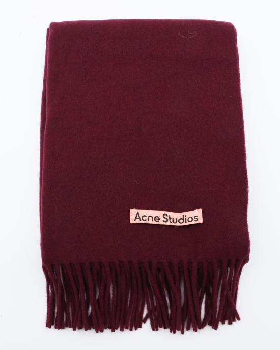 26FW 아크네 스튜디오 내로우 울 프린지 머플러 CA0210 AF6 BURGUNDY MELANGE - ACNE STUDIOS