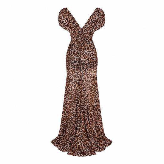 26FW 블루마린 미디 원피스 RF6074J1619 L9655 TOFFEE BROWN BLACK - BLUMARINE