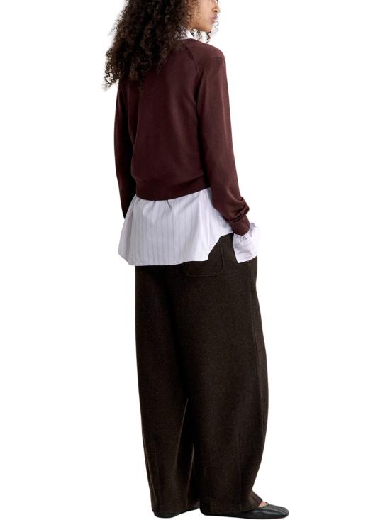 26FW 메종키츠네 베이비 폭스 메리노 레귤러 가디건 PW00502KT1181 0553 BROWN - MAISON KITSUNE