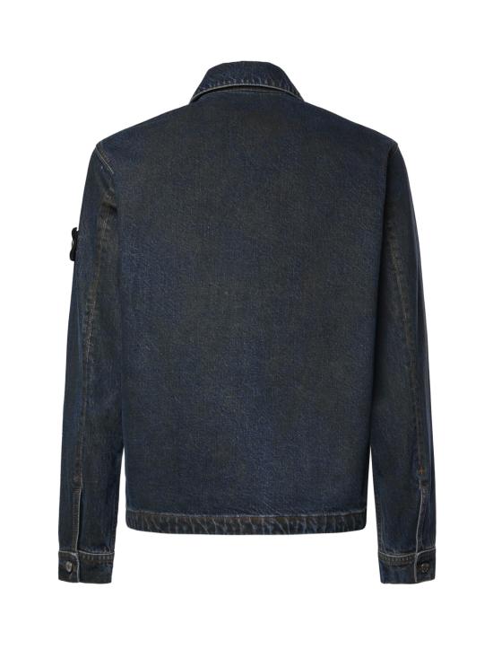 26FW 스톤 아일랜드 블루 린스 버튼 디테일 코치 재킷 L2S144100006 S0J40VJ229 BLUE BLACK - STONE ISLAND