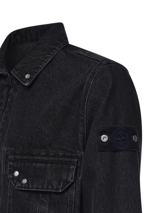 26FW 스톤 아일랜드 지퍼 디테일 컴포트 핏 오버셔츠 L2S141200002 S0J32VJ902 BLACK MEDIUM WASH - STONE ISLAND