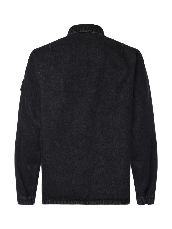 26FW 스톤 아일랜드 지퍼 디테일 컴포트 핏 오버셔츠 L2S141200002 S0J32VJ902 BLACK MEDIUM WASH - STONE ISLAND