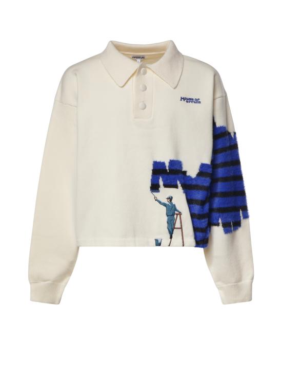 26FW 하우스 오브 에러스 폴로 티셔츠 HEFW26SW02708 8475 CREAM STRIPPED