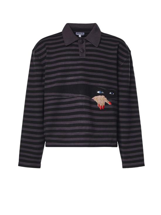 26FW 하우스 오브 에러스 폴로 티셔츠 HEFW26SW01012 0486 BLACK GREY