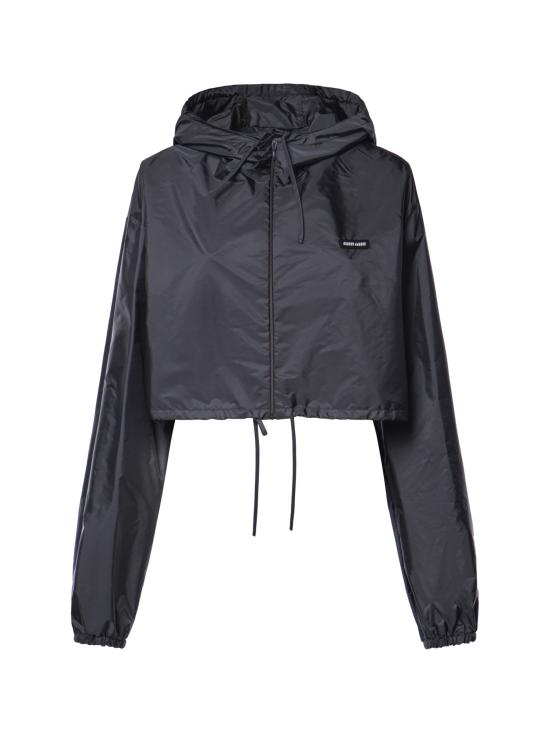 26FW 미우미우 크롭 리사이클 나일론 자켓 ML1597 148UF063H EMATITE