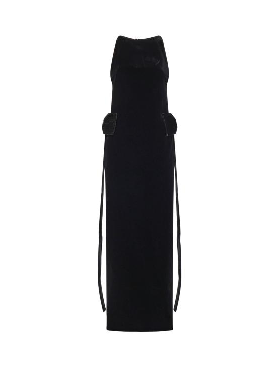 26FW 셀프 포트레이트 롱 원피스 SC26008X B BLACK