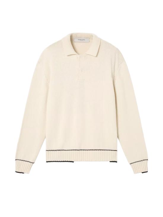 26FW 골든구스 폴로 티셔츠 GMP02822 P00267411560 HERITAGE WHITE