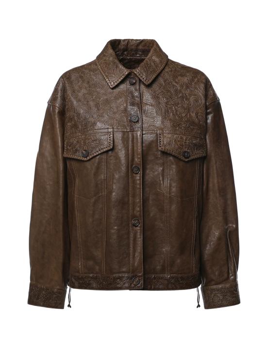 26FW 골든구스 가죽 자켓 GWP02789 P00266736110 MUD GREEN
