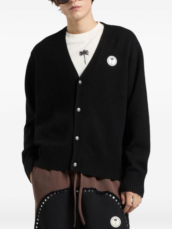 26FW 팜앤젤스 가디건 PAMHB01W26KN02 1003 BLACK - PALM ANGELS