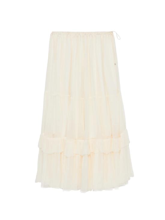 26FW 끌로에 미디 스커트 26WJU20001 114 PRISTINE WHITE