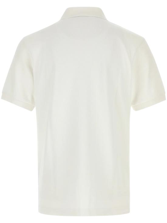 26FW 겐조 시그니처 엠브로이드 슬림 코튼 폴로 셔츠 FG65PO155 4PU02 WHITE - KENZO