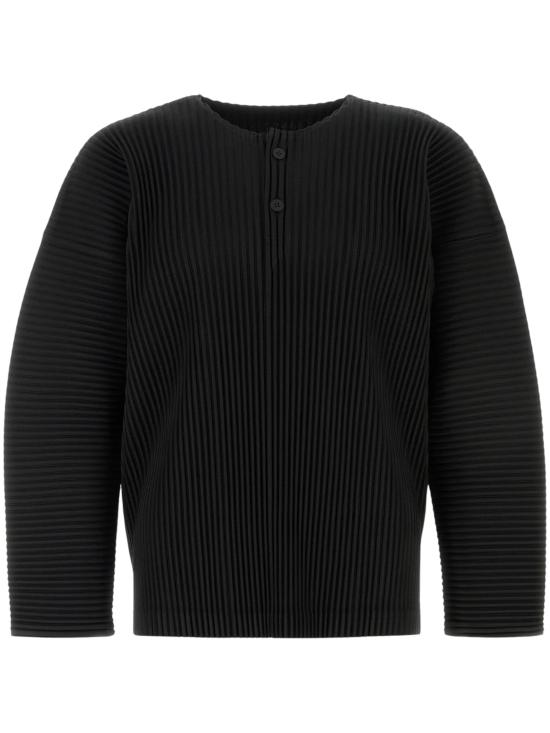 26FW 옴므 플리세 이세이 미야케 긴팔 티셔츠 HP68JK093 15 BLACK
