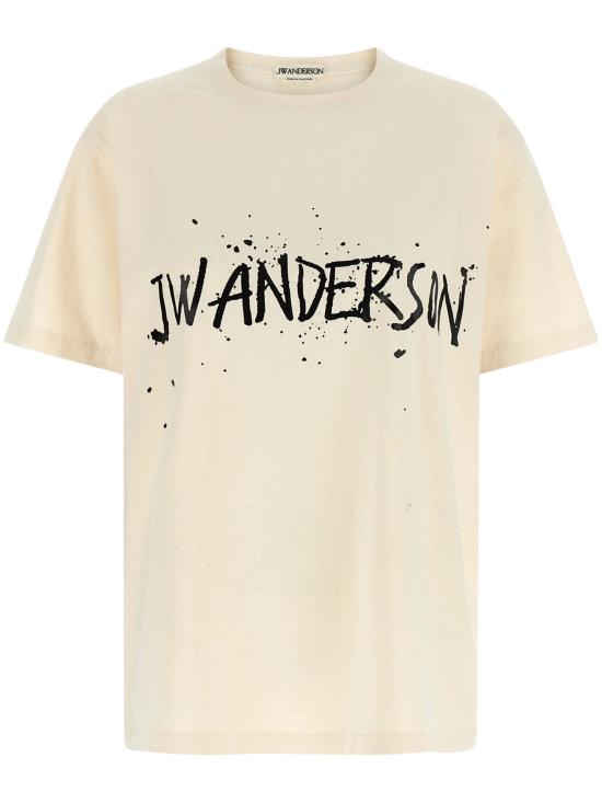 26FW JW앤더슨 반팔 티셔츠 JT0307 PG1936241 ECRU