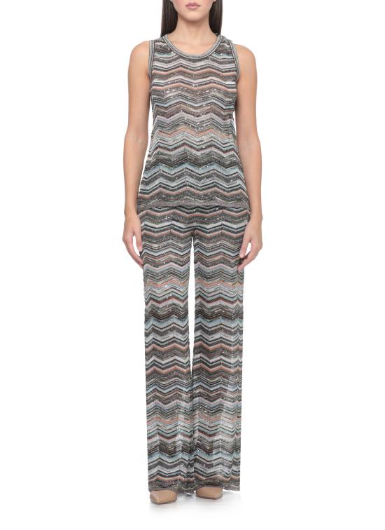 26FW 미소니 민소매 티셔츠 DS26WK0H BK01KSSMSPO MULTICOLOR - MISSONI