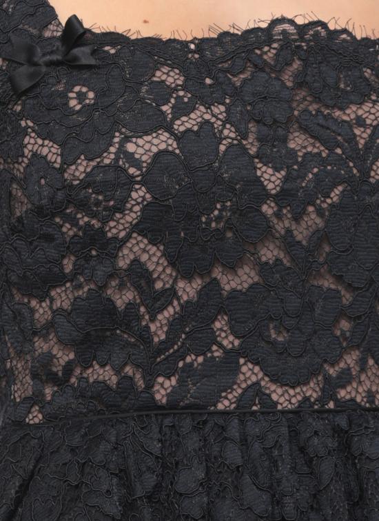 26FW 셀프 포트레이트 미디 원피스 SC26029MAB BLACK FINE LACE PEPLUMBLACK - SELF PORTRAIT