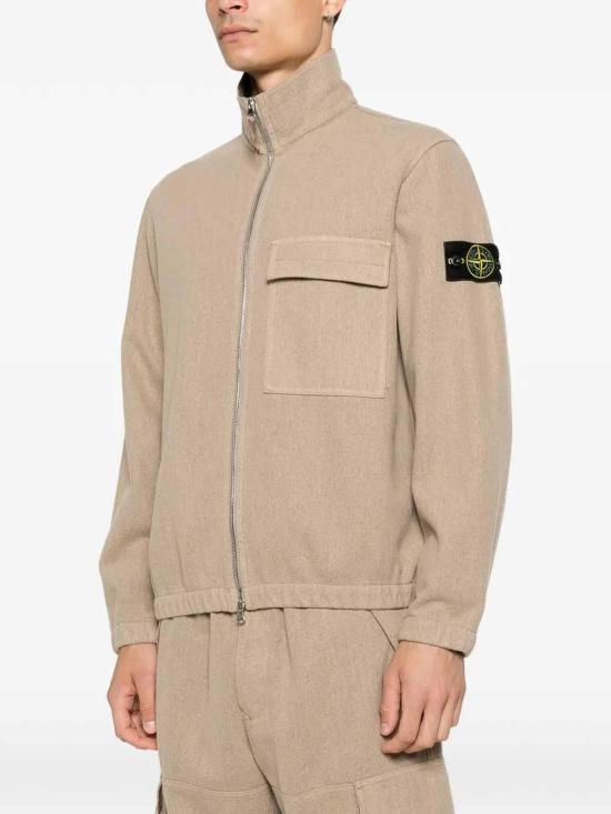 스톤 아일랜드 플라넬 오버셔츠 울 나일론 자켓 L2S151200033S0451V0094 BROWN - STONE ISLAND