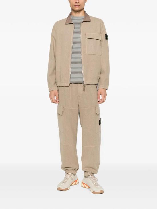  스톤 아일랜드 플라넬 오버셔츠 울 나일론 자켓 L2S151200033S0451V0094 BROWN - STONE ISLAND
