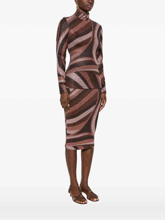 26FW 에밀리오푸치 미디 스커트 6UJV106U867011 DARK RED - EMILIO PUCCI