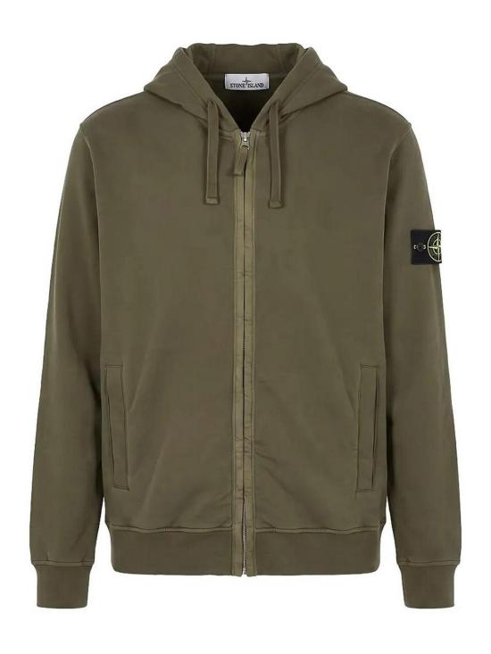 26FW 스톤 아일랜드 브러시드 오가닉 코튼 플리스 후드 집업 브러시드 오가닉 코튼 플리스 후드 집업 L2S156100067S0A20V005G