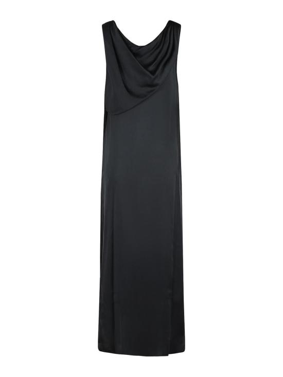 26FW 마르지엘라 새틴 드레이프 맥시 드레스 S51DG0007M36047900 BLACK - MAISON MARGIELA