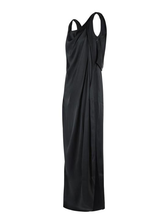 26FW 마르지엘라 새틴 드레이프 맥시 드레스 S51DG0007M36047900 BLACK - MAISON MARGIELA