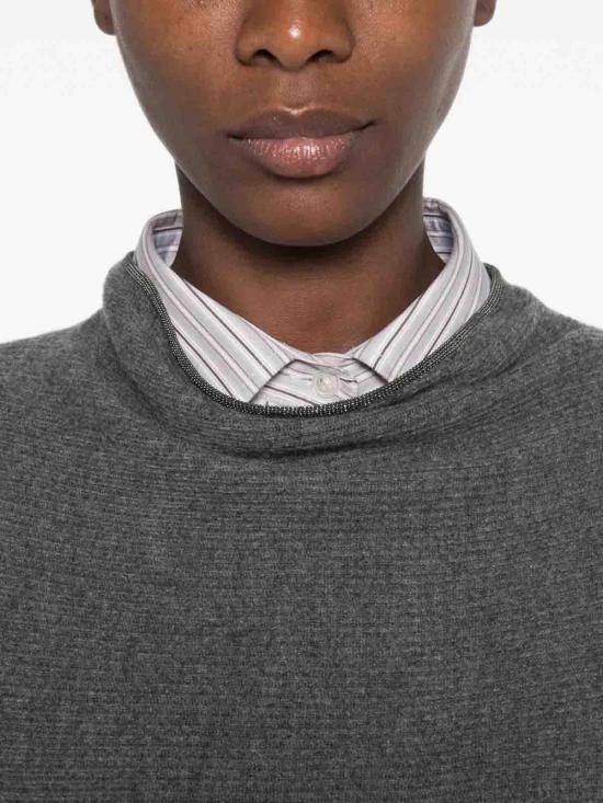 26FW 브루넬로 쿠치넬리 탑 M16245804C079 GREY - BRUNELLO CUCINELLI