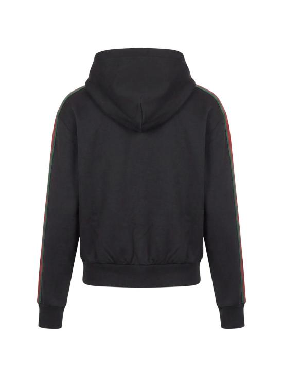 26FW 구찌 코튼 저지 지퍼 후드 재킷 A00A75XJH3Y1000 BLACK - GUCCI