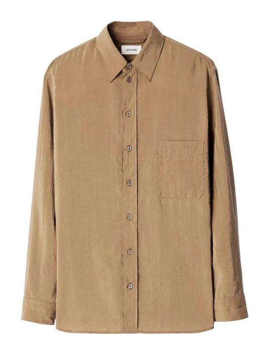 26FW 르메르 드라이 실크 스트레이트 레귤러 셔츠 SH1291LF1308BR525 BEIGE