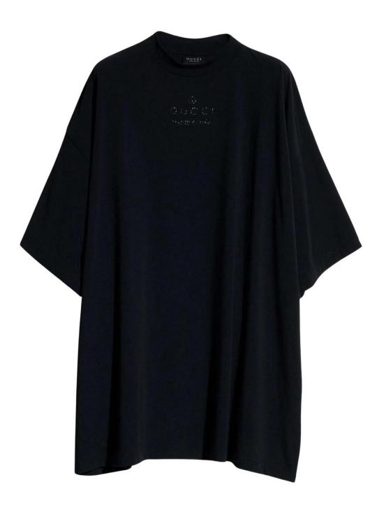 26FW 구찌 프린트 모달 저지 티셔츠 A000F5XJIFV1152 BLACK
