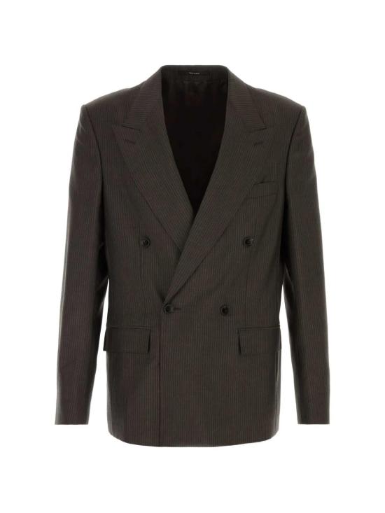 26FW 구찌 핀스트라이프 울 모헤어 재킷 865194ZAUV62062 BROWN - GUCCI