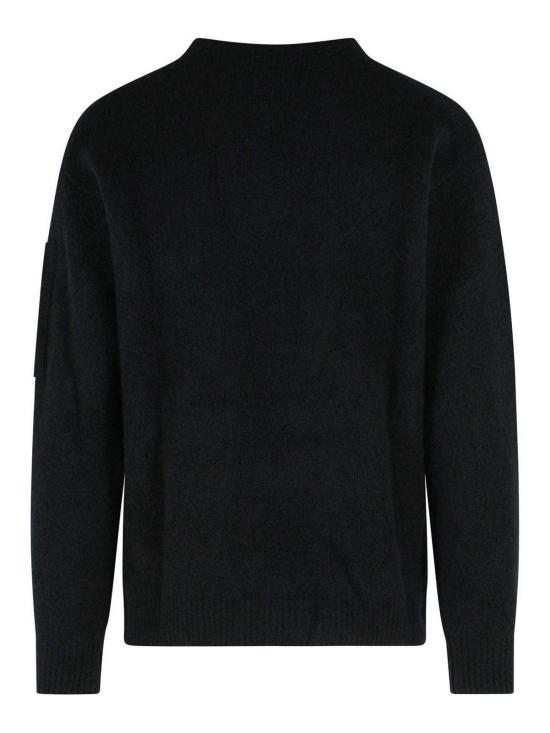 26FW 씨피 컴퍼니 렌즈 울 크루넥 스웨터 21CMKN262A110509A999 BLACK - C.P. COMPANY
