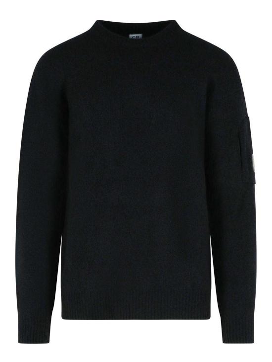 26FW 씨피 컴퍼니 렌즈 울 크루넥 스웨터 21CMKN262A110509A999 BLACK