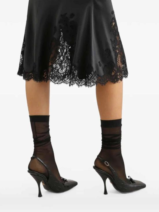 26FW 돌체앤가바나 미디 스커트 F4DLYTFURAGN0000 BLACK - DOLCE & GABBANA