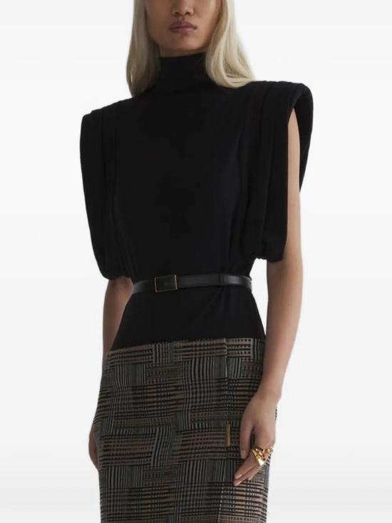 26FW 뮈글러 민소매 티셔츠 26F1TO087410381999 BLACK - MUGLER