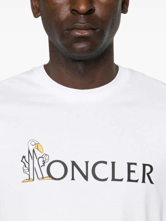 26FW 몽클레어 몽덕 로고 코튼 티셔츠 L20918C0003389B8U00A WHITE - MONCLER