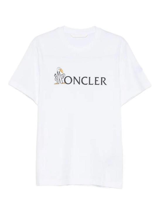 26FW 몽클레어 몽덕 로고 코튼 티셔츠 L20918C0003389B8U00A WHITE