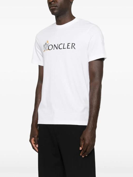 26FW 몽클레어 몽덕 로고 코튼 티셔츠 L20918C0003389B8U00A WHITE - MONCLER