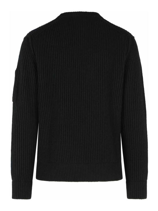 26FW 씨피 컴퍼니 풀 리브 코튼 렌즈 크루넥 스웨터 21CMKN105A110149A999 BLACK - C.P. COMPANY