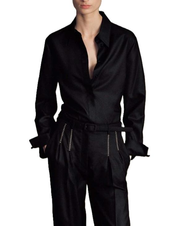 26FW 가브리엘라허스트 셔츠 4261178C016BCA BLACK - GABRIELA HEARST