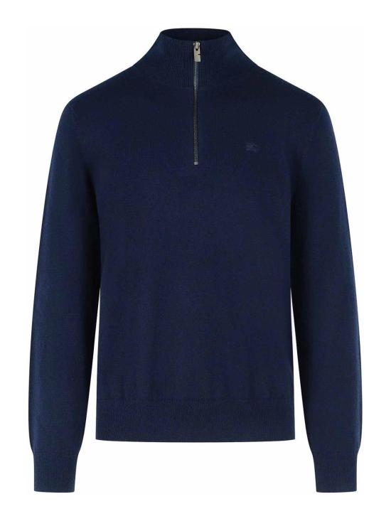 26FW 버버리 캐시미어 블렌드 하프 지퍼 스웨터 8112131 DARK BLUE