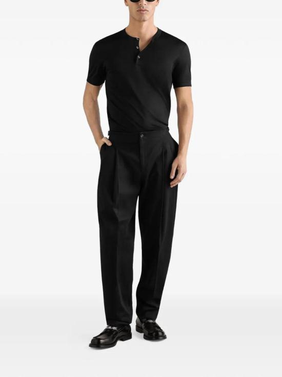 26FW 돌체앤가바나 세라피노 실크 티셔츠 G8QK3TG7P0FN0000 BLACK - DOLCE & GABBANA