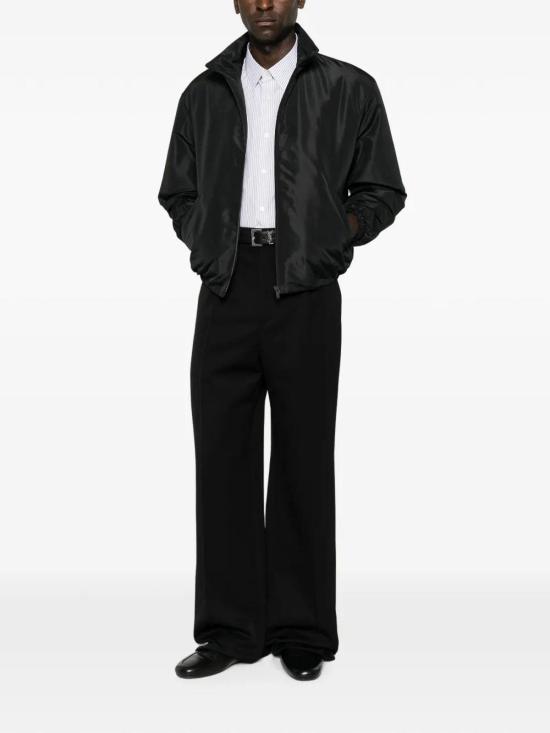 26FW 생로랑 플루이드 그레인 드 푸드르 포멀 슬랙스 A000O7Y7E631000 BLACK - SAINT LAURENT