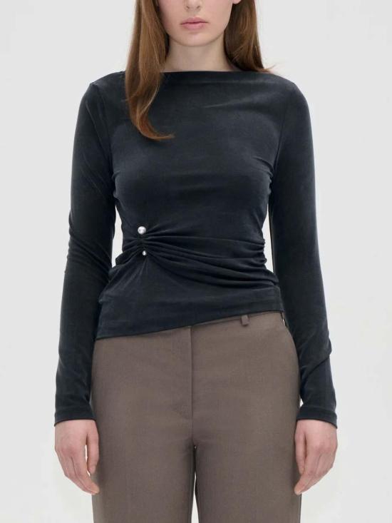 26FW 스티네 고야 민소매 티셔츠 SGAW26T2522554BLACK - STINE GOYA