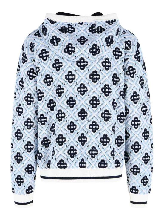 26FW 카사블랑카 탑 MPF26KW140401MERINOCCMONOGRAM BLUE - CASABLANCA