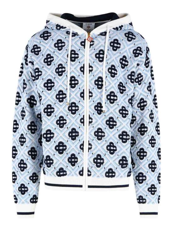26FW 카사블랑카 탑 MPF26KW140401MERINOCCMONOGRAM BLUE