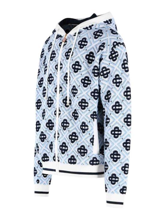 26FW 카사블랑카 탑 MPF26KW140401MERINOCCMONOGRAM BLUE - CASABLANCA